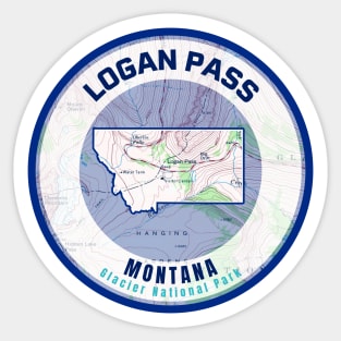 Montana Map - Logan Pass Sticker